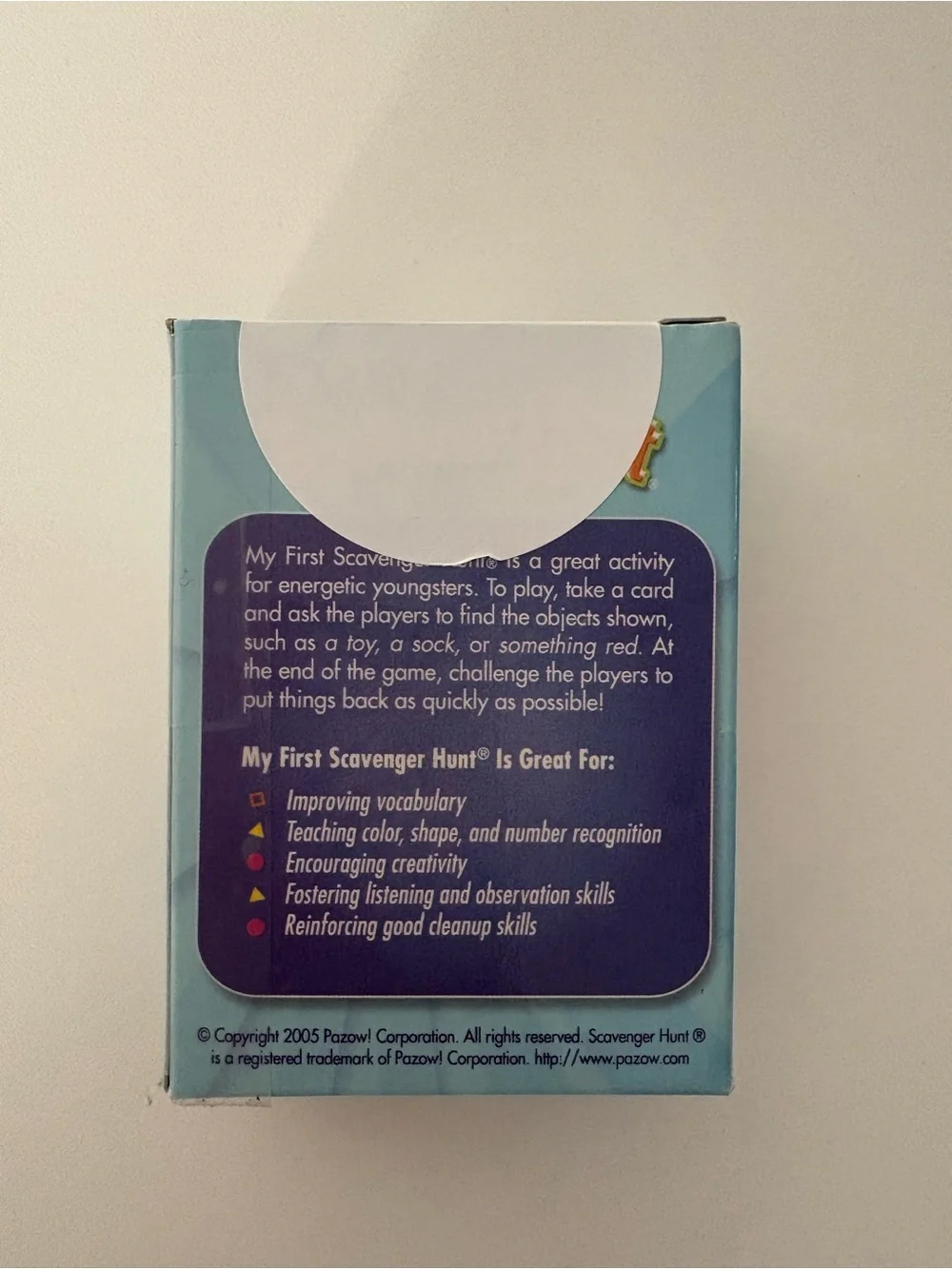 My First Scavenger Hunt Kids Game - Blue ages 3 to 5